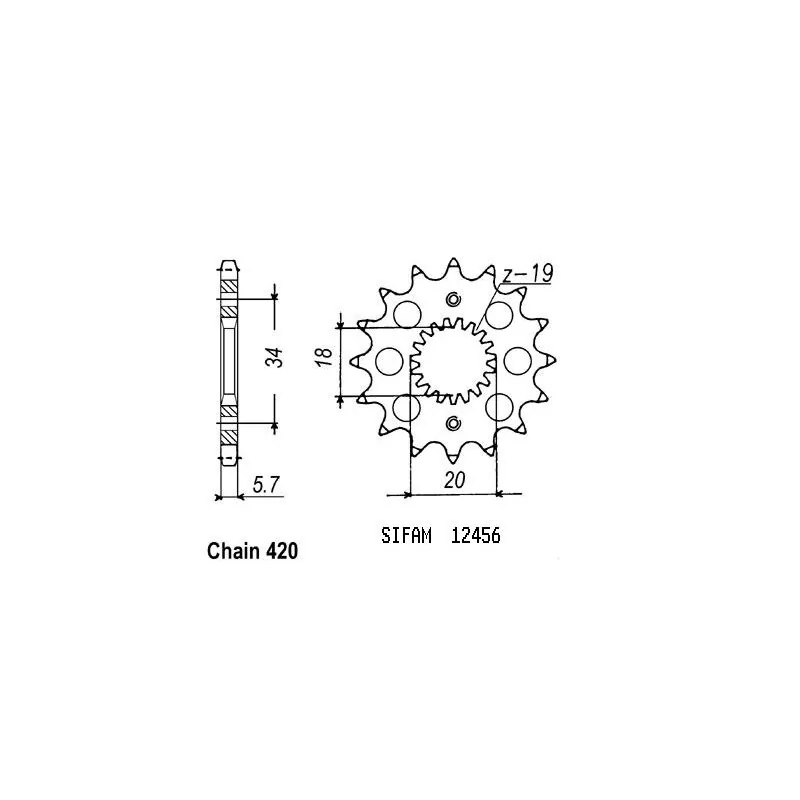Pignon Honda Cr-f 150 07 - 420 - 15 Dents - Similaire JTF1310