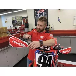 Protège-Main CYCLONE - Rouge/Blanc