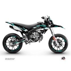 PACK Kit Deco + Housse de Selle 50cc BARBARIAN Derbi Xtreme 50 Turquoi