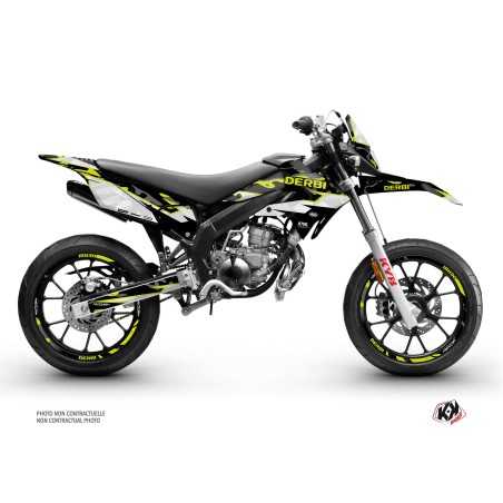 PACK Kit Deco + Housse de Selle 50cc BARBARIAN Derbi Xtreme 50 Jaune N