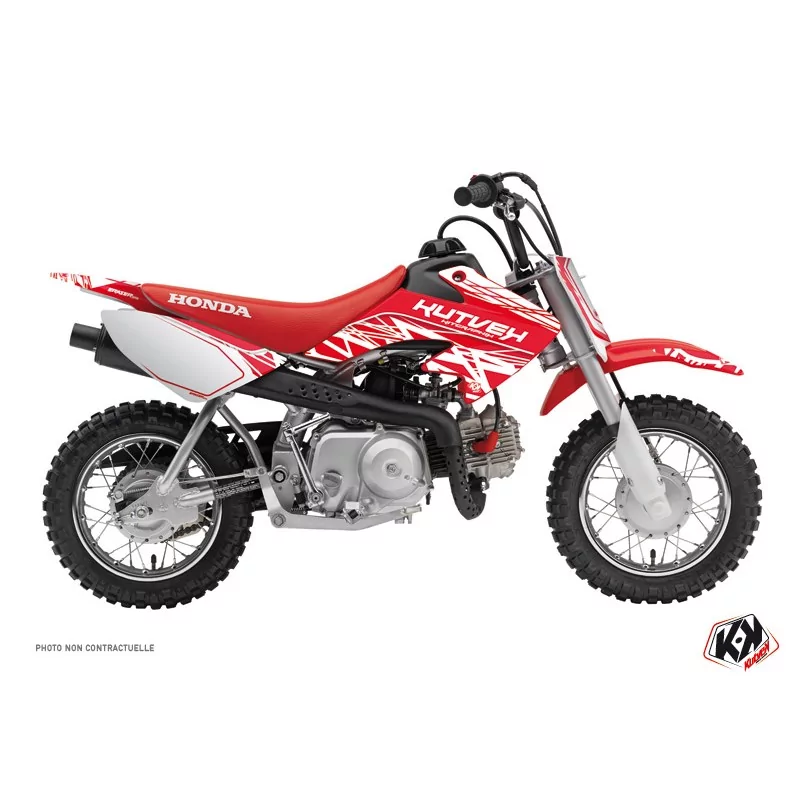 Kit Deco Moto Cross Eraser Honda 50 CRF Blanc Rouge