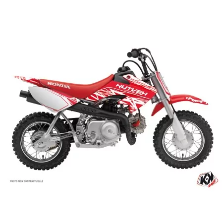 Kit Deco Moto Cross Eraser Honda 50 CRF Blanc Rouge