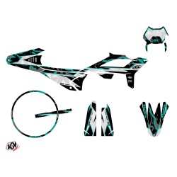 PACK Kit Deco + Housse de Selle 50cc BARBARIAN Beta RR 50 Motard Turqu