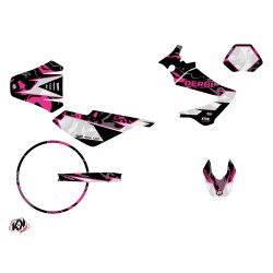 PACK Kit Deco + Housse de Selle 50cc BARBARIAN Derbi Xrace 50 Rose
