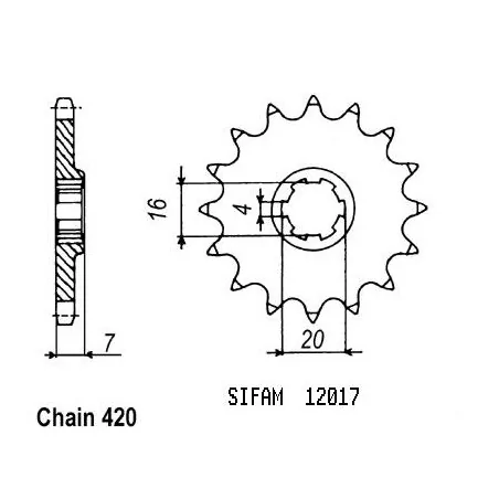Pignon Suzuki 50 Rmx/Smx -2002 - 420 - 11 Dents - Similaire JTF413