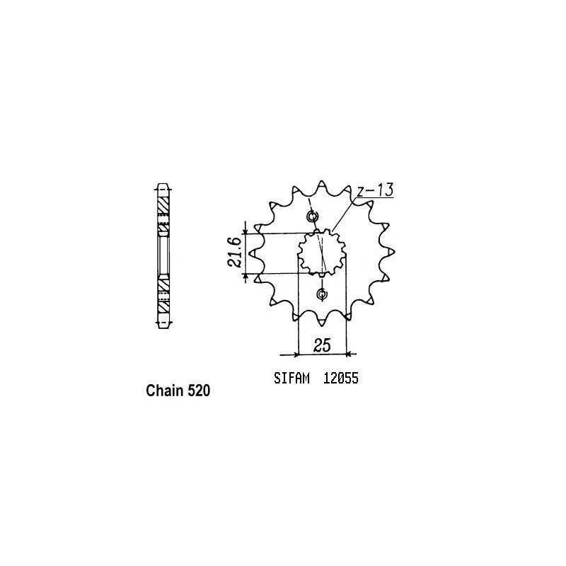 Pignon Rgv 250 Wolf 1989-1990 - 520 - 16 Dents - Similaire JTF436