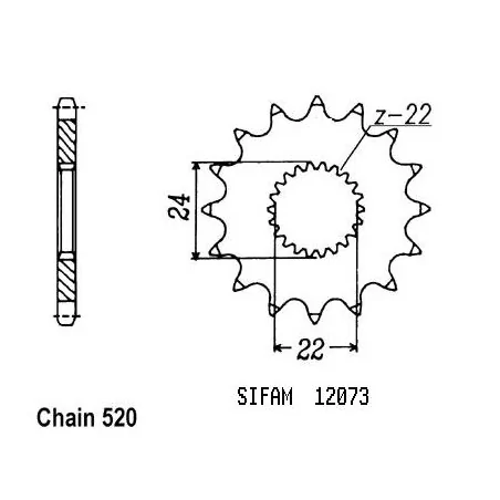 Pignon Rs 125 Extrema 1993-2000 - 520 - 16 Dents - Similaire JTF394
